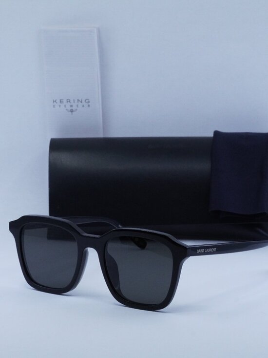 Saint Laurent SL457 001 Square Unisex Sunglasses - Black main image 9